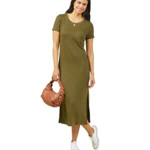 Olive Green Casual Maxi Dress